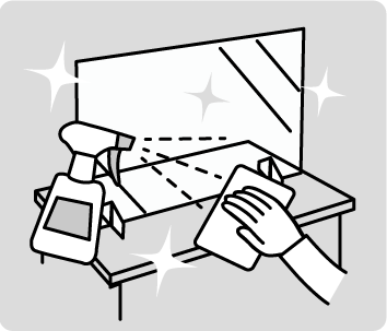 教室内の消毒清掃